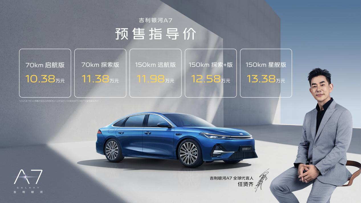 预售10.38万！吉利银河A7预售，2L级油耗！