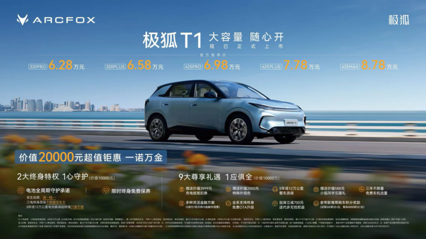 6.28万起，极狐T1上市开启交付